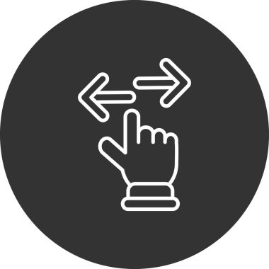 Moda biçimi izole edilmiş arkaplanda el işaretçisi simgesi