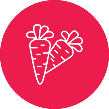 Havuç. Web simgesi basit illüstrasyon