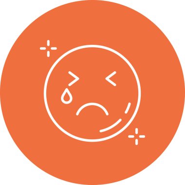 üzgün yüz simgesi, vektör illüstrasyonu