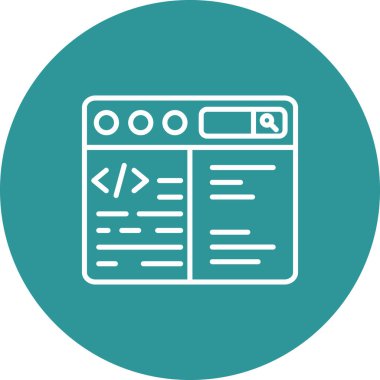 Tarayıcı penceresi. Web simgesi basit illüstrasyon