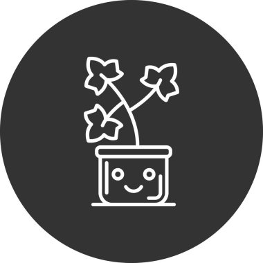 Bir çiçek simgesinin vektör illüstrasyonu