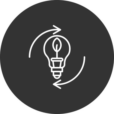 ampul simgesi vektör illüstrasyonu