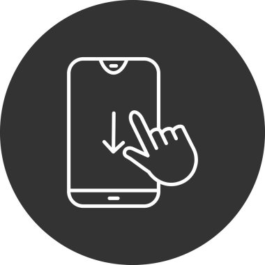 Moda olan basit izole edilmiş vektörde el telefonu simgesi