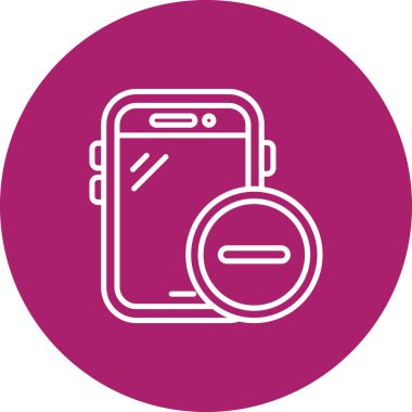 Benzersiz akıllı telefon ve cep telefonu hattı simgesi