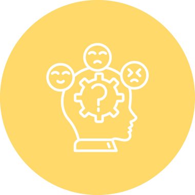 Düşünüyorum. Web simgesi basit illüstrasyon