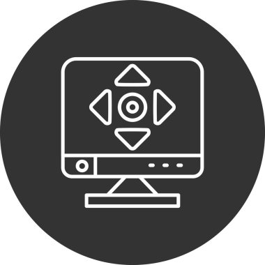 vektör lcd simgesi illüstrasyonu