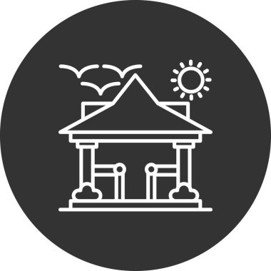 Vektör illüstrasyonu, bina simgesi