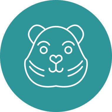 Ayı. Web simgesi basit illüstrasyon