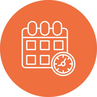 Saat simgesinin vektör illüstrasyonu