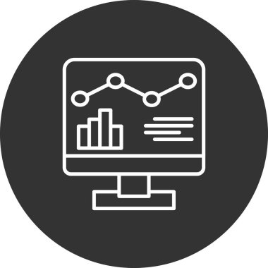 Veri analiz simgesi, vektör illüstrasyonu