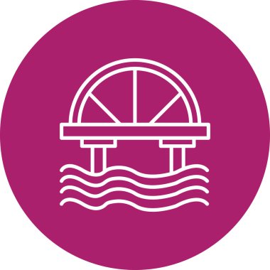 Su ve dalga simgesinin vektör illüstrasyonu