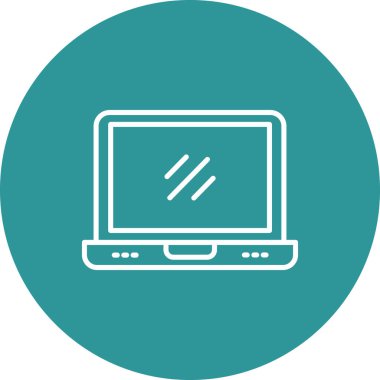 Dizüstü bilgisayar simgesi vektör çizimi