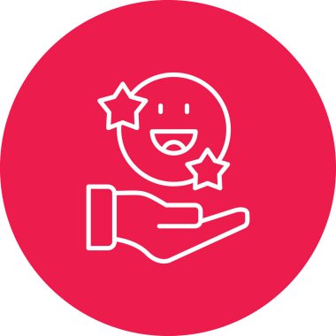 Bir yıldız simgesini tutan el, basit tasarım.