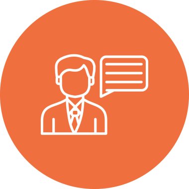 İş adamı simgesi vektör illüstrasyonu