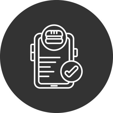 Kontrol listesi simgesi vektör illüstrasyonu