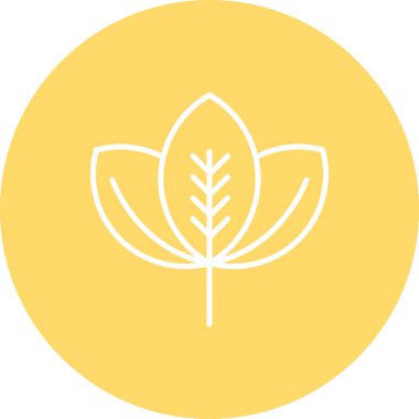 Bir bitki simgesinin vektör illüstrasyonu