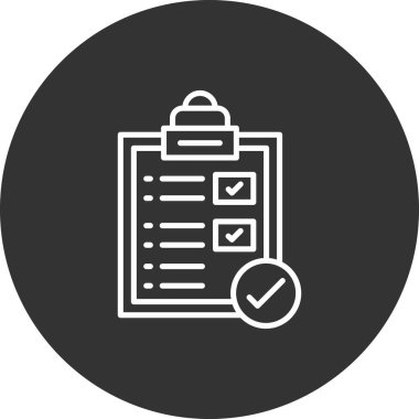 Kontrol listesi simgesi vektör illüstrasyonu