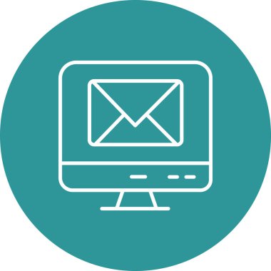 Ağ simgesi. Web tasarımı için basit e- posta vektör simgesi çizimi