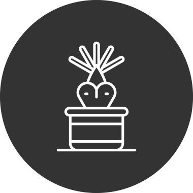 Kaktüs Simgesi, vektör illüstrasyonu