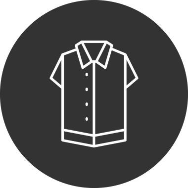 shirt simgesi vektör illüstrasyonu