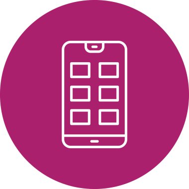 Cep telefonu simgesinin vektör illüstrasyonu