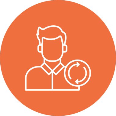 Man avatar vektör çizgisi simgesi