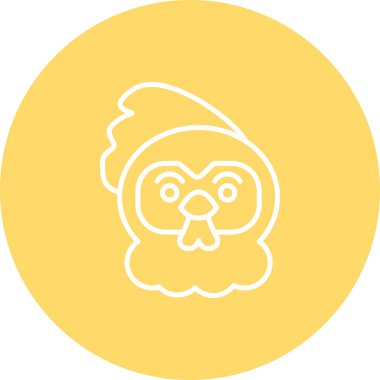 şirin baykuş simgesi, vektör illüstrasyonu