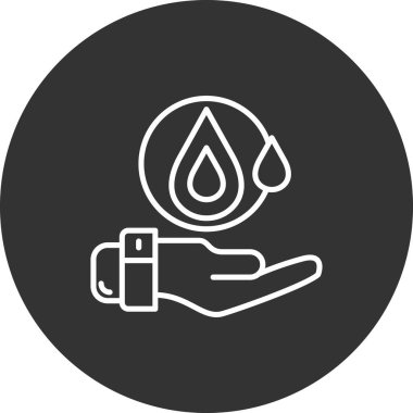 su damlası ikon vektör illüstrasyonu