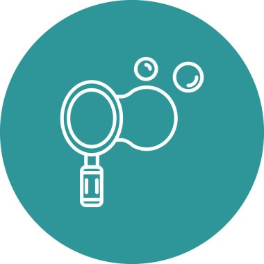 büyütme cam ikon vektör çizimi tasarımı