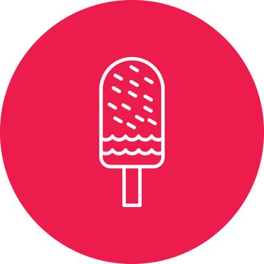 Dondurma simgesinin vektör illüstrasyonu