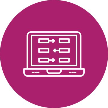 vektör lcd simgesi illüstrasyonu