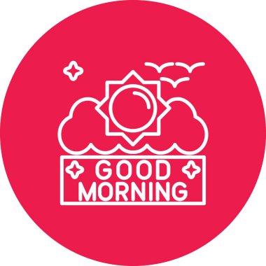 Günaydın modern logo tasarımı. vektör illüstrasyonu.