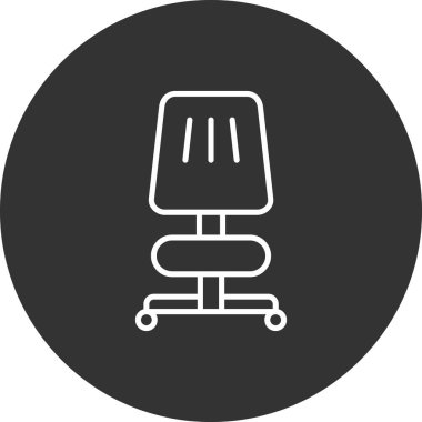 Ofis koltuğu ikonu. vektör illüstrasyonu
