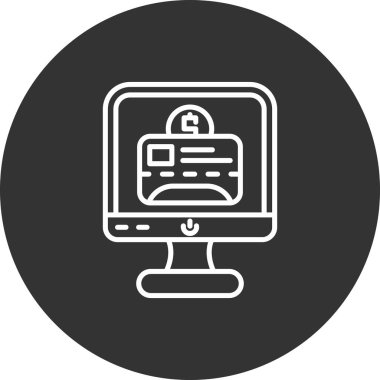 Web simgesi. Bilgisayarın vektör çizimi