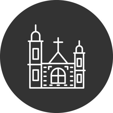 Kilise simgesinin vektör illüstrasyonu