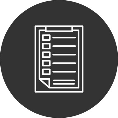 Kontrol listesi simgesi vektör illüstrasyonu