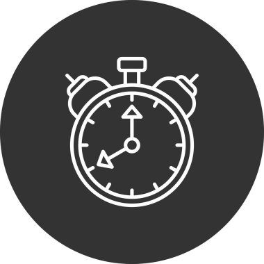 Alarm saat simgesi vektör illüstrasyonu