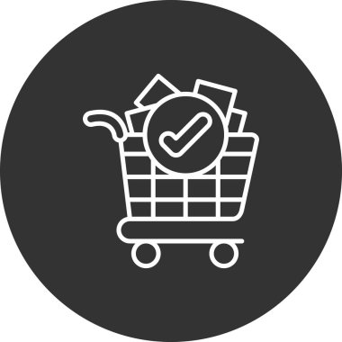 Alışveriş arabası ikonu. vektör illüstrasyonu