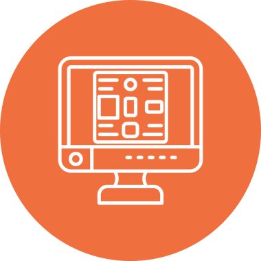 ekran simgesi, vektör illüstrasyonunu izle