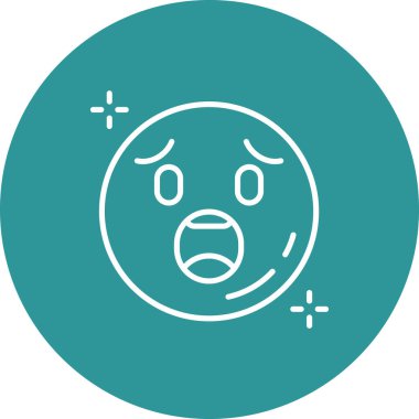 Güzel gülüşlü emoji simgesinin vektör çizimi.