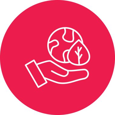 Çemberde kalp tutan bir adamın vektör çizimi