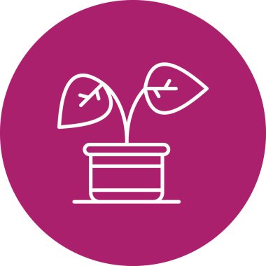 Çiçek simgesinin vektör illüstrasyonu