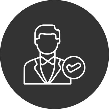 İş adamı ikonu. vektör illüstrasyonu