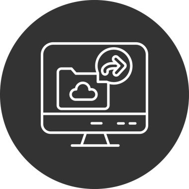 Bulut hesaplama simgesi vektör illüstrasyonu