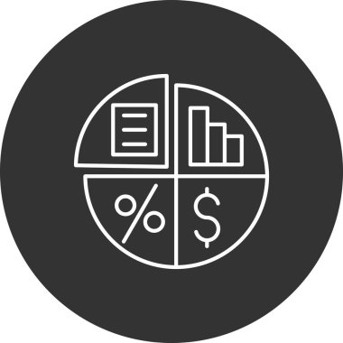 vektör pasta çizelgesi simgesi