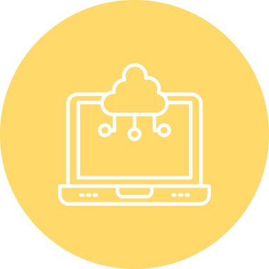 Bulut hesaplama simgesi vektör illüstrasyonu