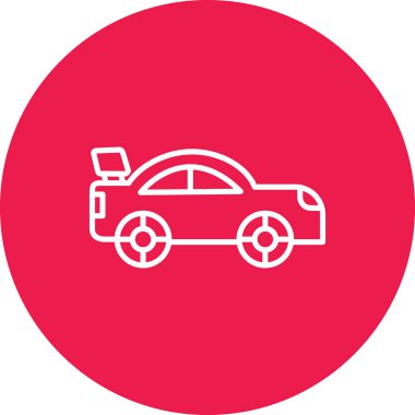 Araba simgesinin vektör illüstrasyonu