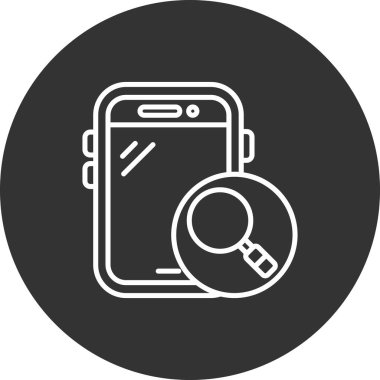 Telefon vektör satırı simgesi