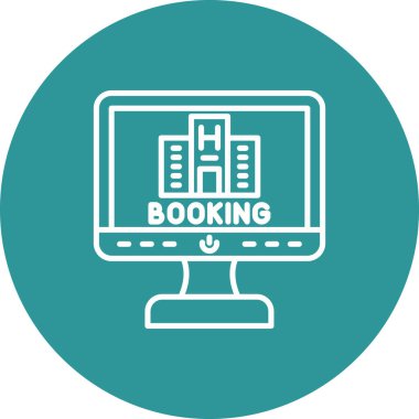 Moda düz tasarım web sitesi ikonu rezervasyonu. Web sitesi vektör simgesi beyaz arkaplanda rezerve ediliyor. Servis vektör simgesi ve basit modern düz illüstrasyon.