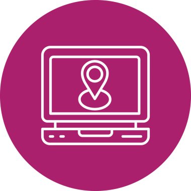 Dizüstü bilgisayar simgesinin vektör çizimi